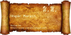 Ungár Margit névjegykártya